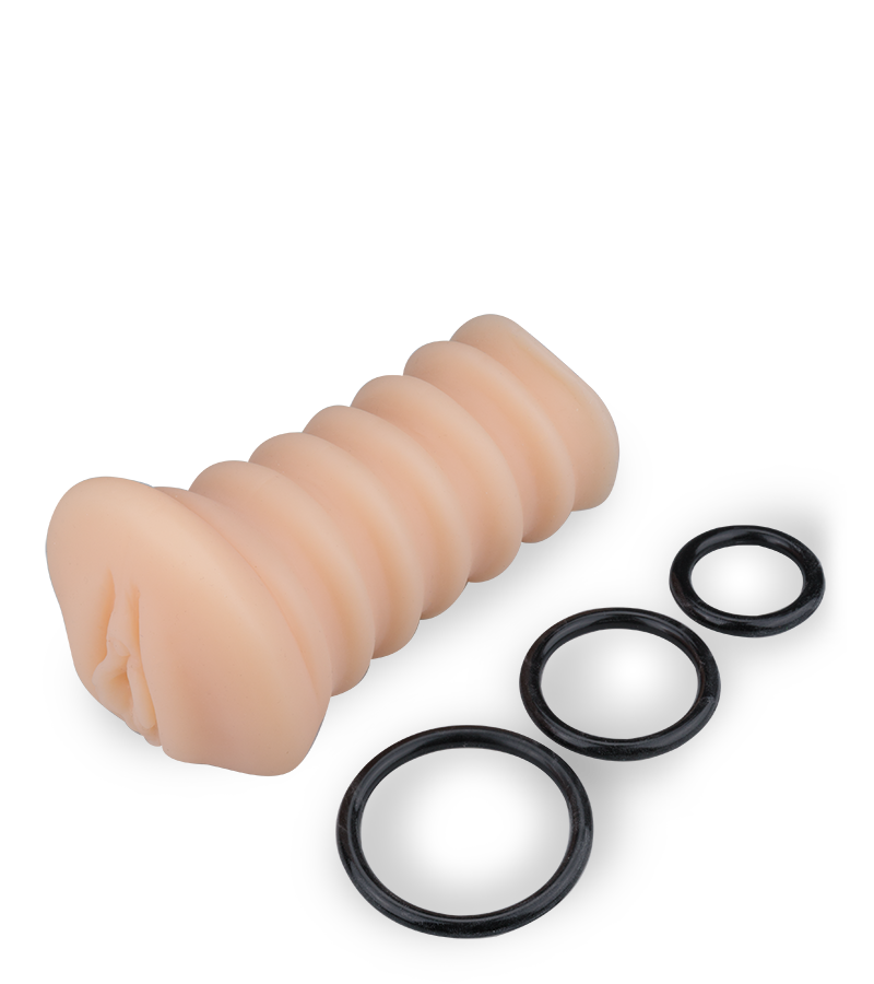 2-in-1 pocket pussy and 3 cock rings