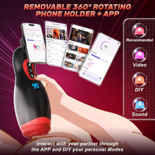 Load image into Gallery viewer, Male Masturbator Mens Sex Toys - Phone Holder Penis Pump Male Sex Toys with 9 Sucking &amp; 9 Vibrating with APP Control, Heating Adult Toys Blowjob Machine, LCD Display Stroker Vibrator Sex Toys for Men