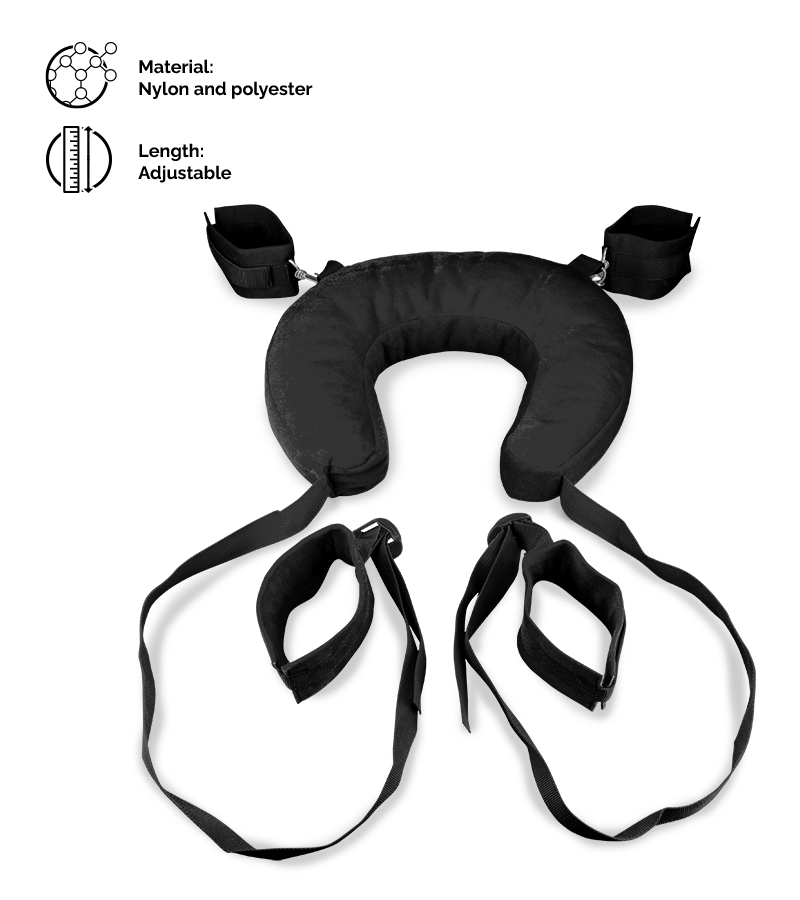 Ankle and wrist bondage cuffs with cushion