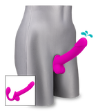 Nightlong silicone ejaculating strap-on dildo