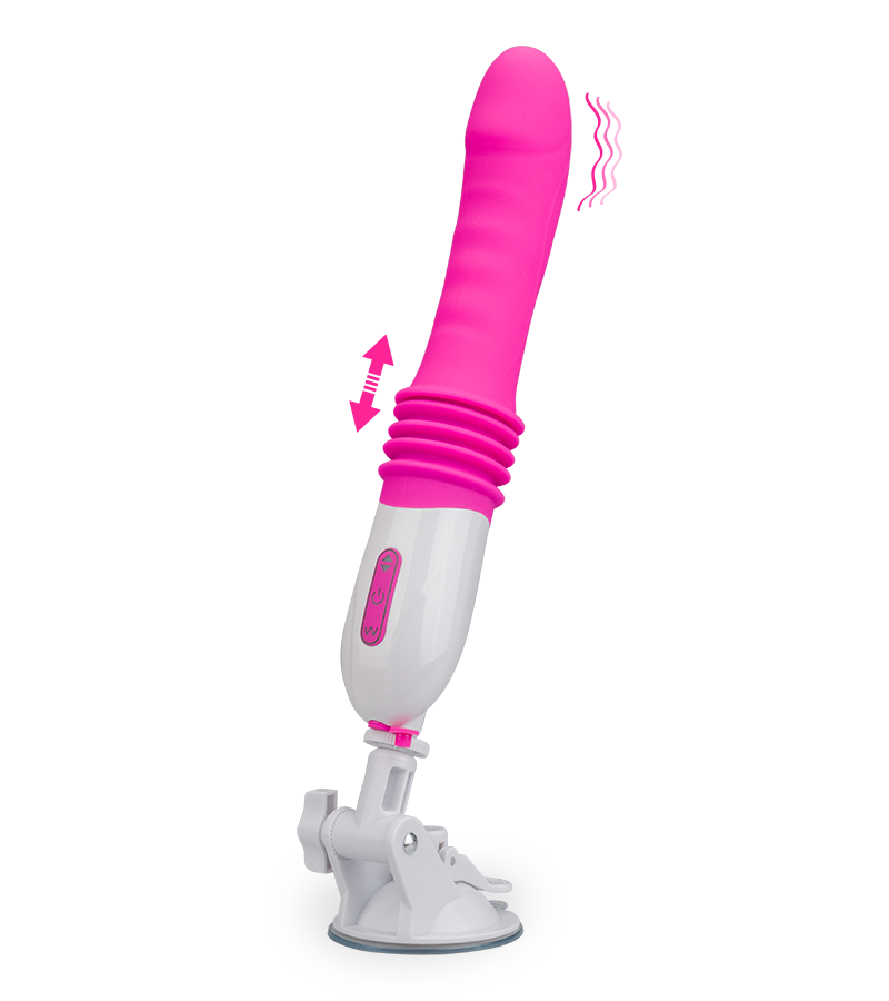 Thrusting suction-cup vibrator