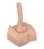 Vagina and dildo masturbator